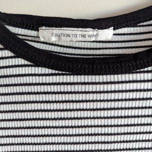 Cropped Striped Long Sleeve